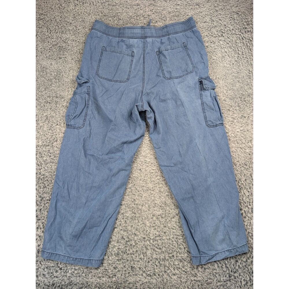 Lucky Brand Pants Women Extra Large Blue Cargo Normcore Relaxed Preppy Casual - Picture 2 of 9